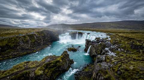 Северная столица Акюрейри (Akureyri), Исторический водопад Годафосс (Goðafoss)