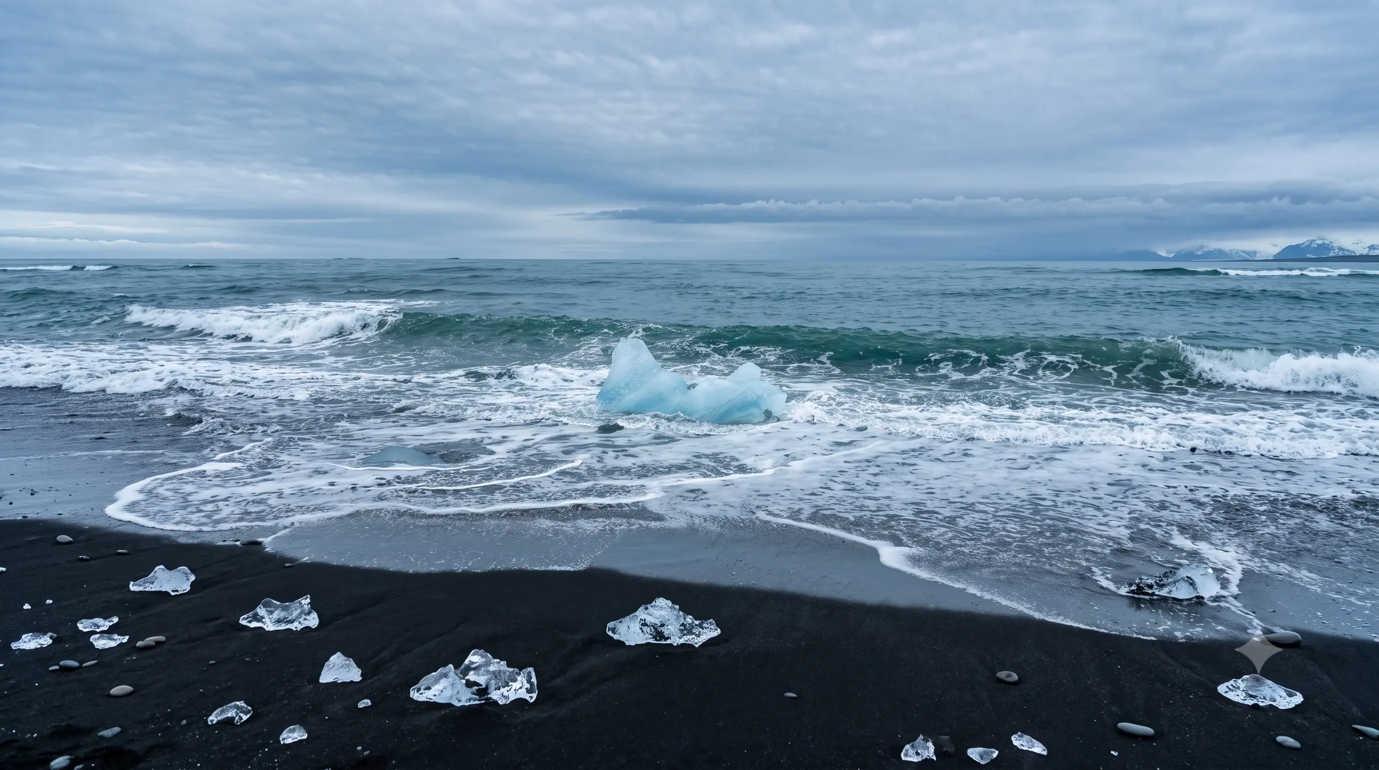 Ледниковая лагуна Йёкюльсаурлоун (Jökulsárlón), Бриллиантовый пляж (Diamond Beach)